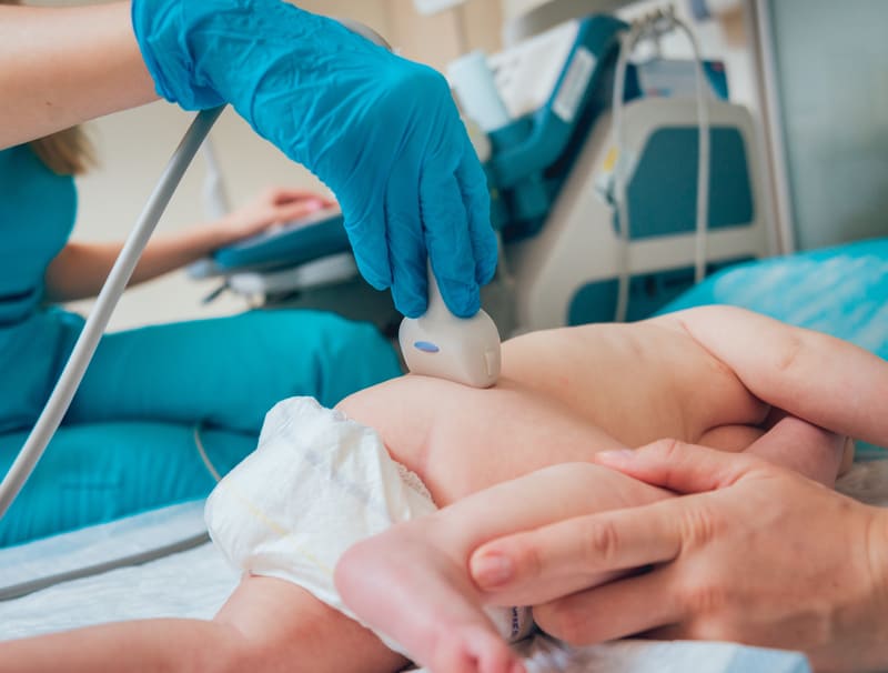 Badanie USG stawów biodrowych niemowląt (USG bioderek)