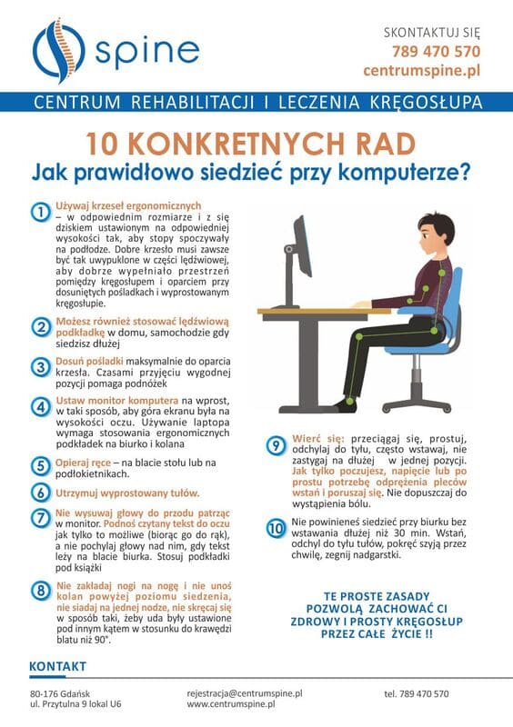 10 rad jak siedzieć przy komputerze